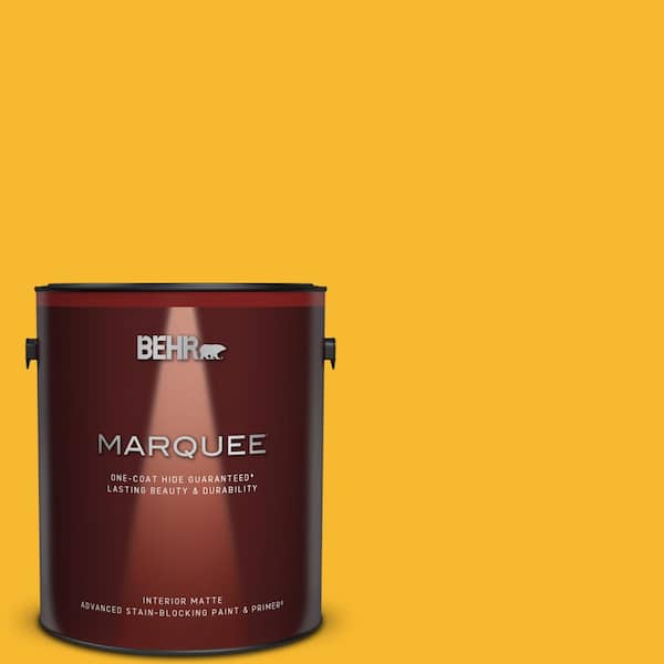 BEHR MARQUEE 1 gal. Home Decorators Collection #HDC-MD-02A Yellow Groove Matte Interior Paint & Primer
