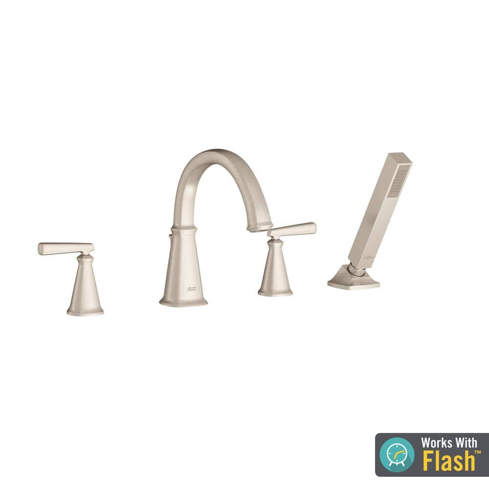 American Standard Edgemere 2Handle DeckMount Roman Tub Faucet for Flash Roughin Valves with
