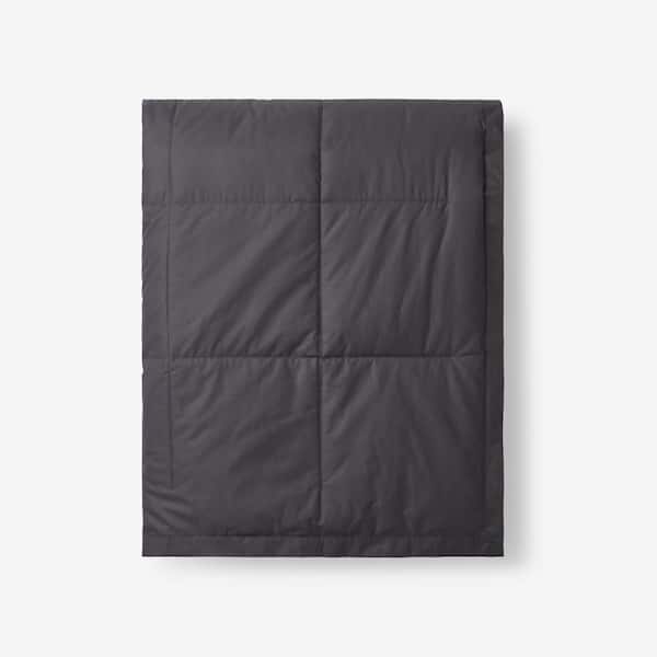 The Company Store Lacrosse LoftAIRE Charcoal Gray Recyled Down Alternative Throw Blanket