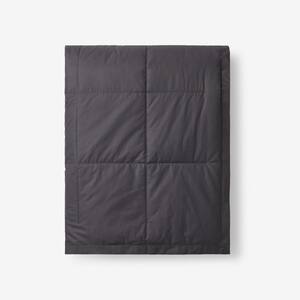LaCrosse Down Charcoal Gray Cotton Throw Blanket