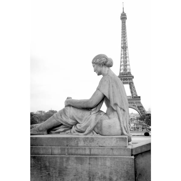 VENICE BEACH Collections Givenchy Paris with Eiffel Tower and Statue by Grotto Studios Unframed Graphic Print Poster Art Print 24 in. x 36 in.