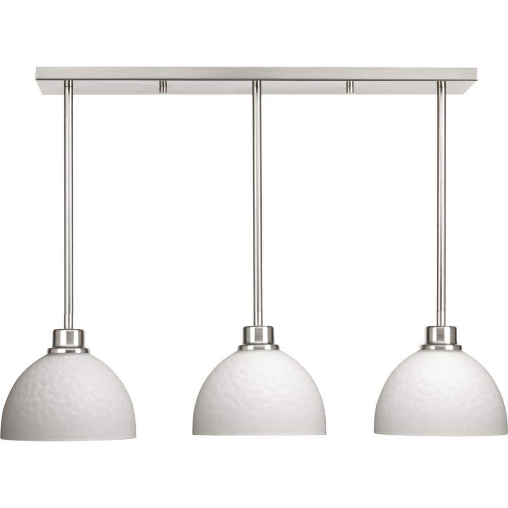 Brushed Nickel Linear Pendant Canopy for 2-3 Lights