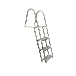 3-Step Angled Wide 5-1/2 in. Aluminum Dock Ladder