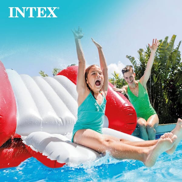 Intex inflatable pool with slide sales