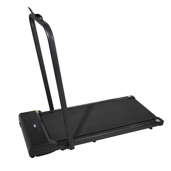 Tidoin Black Metal Folding Portable 2-in-1 Under Desk Electric Treadmill with LED Display and 240 lb. Capacity