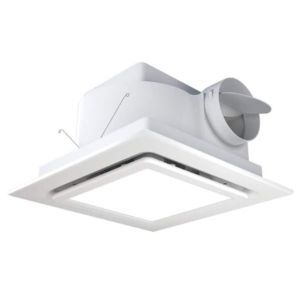 12 Inch Quiet Bathroom Exhaust Fan with Adjustable LED Light 141 CFM Powerful Ventilation for Home Office
