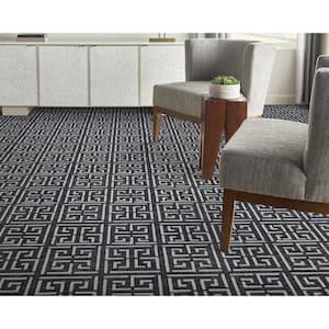 Pandora - Mystic - Black 13.2 ft. 35.39 oz. Nylon Pattern Installed Carpet
