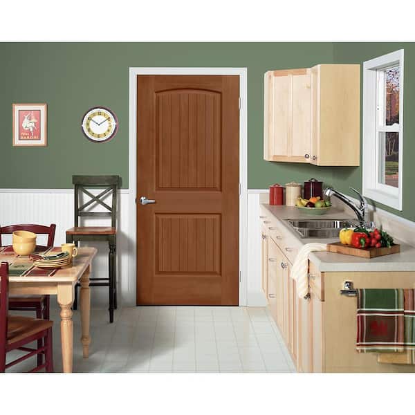 32 in. x 80 in. Santa Fe Hazelnut Stain Molded Composite MDF Interior Door Slab