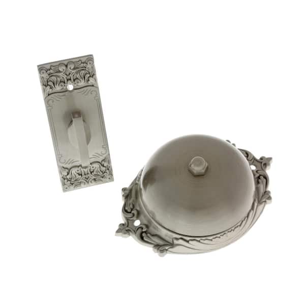 idh by St. Simons Solid Brass Craftsman Mechanical Twist Door Bell in Satin Nickel