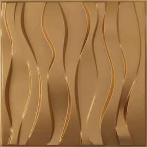 19-5/8-in W x 19-5/8-in H Riverbank EnduraWall Decorative 3D Wall Panel Gold