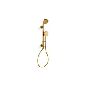 Hydrorail-S Occasion Shower Column Kit with Showerhead And Handshower 1.75 GPM in Vibrant Brushed Moderne Brass