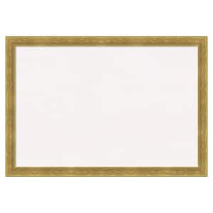 Angled Gold Wood White Corkboard 39 in. x 27 in. Bulletin Board Memo Board
