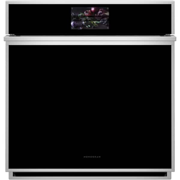 Monogram 27 in. Smart Single Electric Wall Oven with Convection Self Cleaning in Stainless Steel