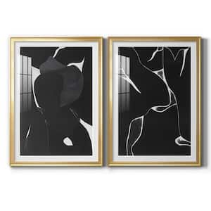 Night Bloom I by Wexford Homes 2 Pieces Framed Abstract Paper Art Print 30.5 in. x 42.5 in.