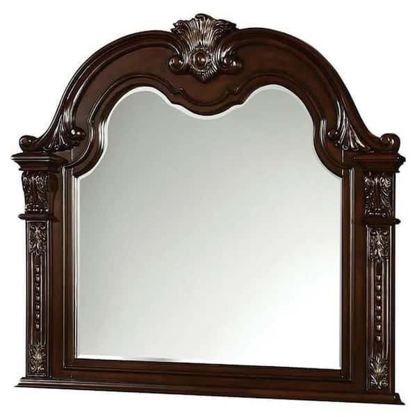 Kera Cherry Brown 2.5 in. W x 57.5 in. H Modern and Contemporary Rectangle Wood Framed Mirror