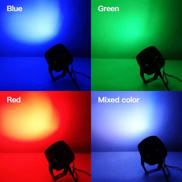 Lukyamzn RGB 3in1 Party Stage Lights LED 30W Wash Lights with Remote and DMX Control Lights Sound Activated uplighting - 2 Pack