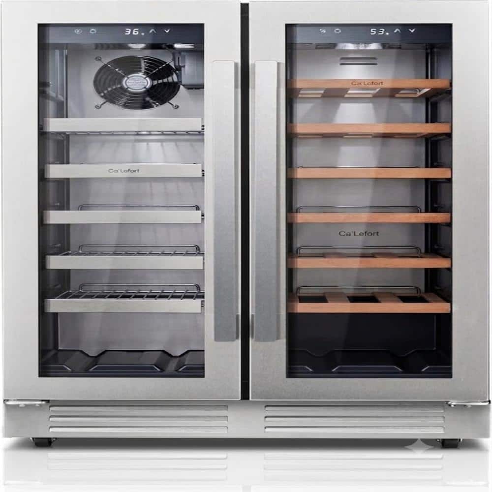 24In silver Wine and Beverage Refrigerator 60 Can and 20 Bottle Wine Cooler Refrigerator 1-18°C,Built-in or Freestanding price history on PriceWatchPro