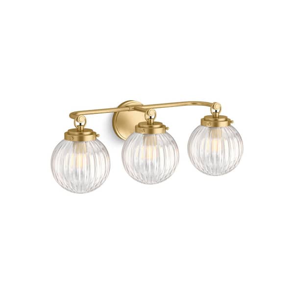 KOHLER Embra By Studio McGee Three-Light Brushed Moderne Brass Wall Sconce