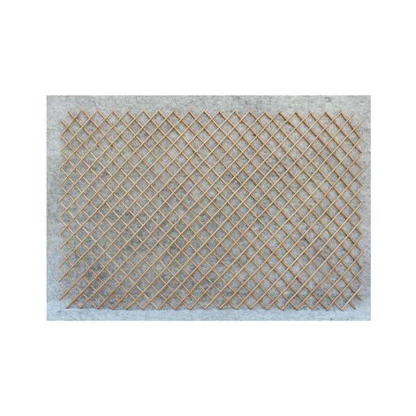 72 in. W x 72 in. H Peeled Willow Expandable Lattice Trellis Fence