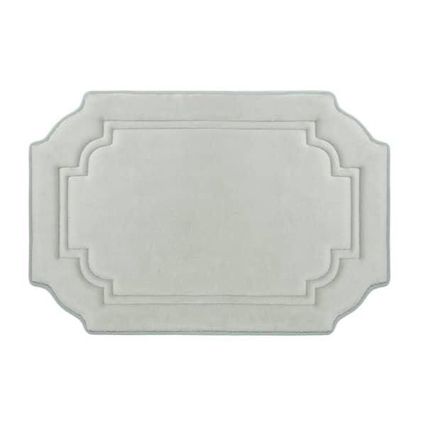 BounceComfort Calypso Light Gray 17 in. x 24 in. Memory Foam Bath Mat