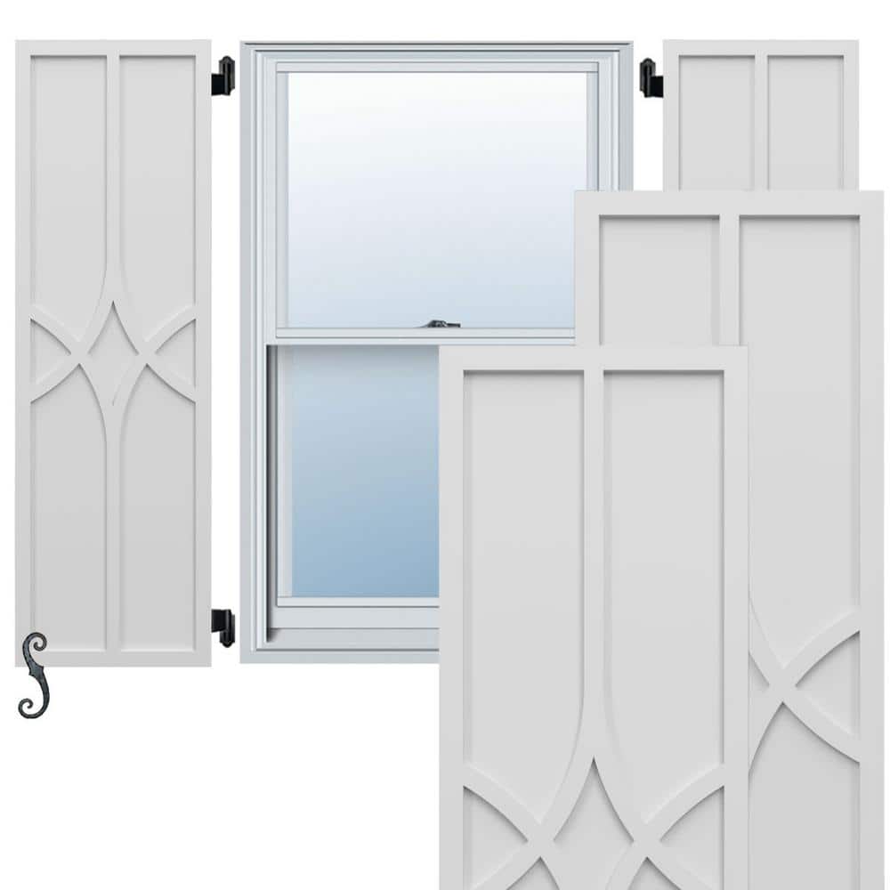 EnduraCore Cedar Park 15-in W x 32-in H Raised Panel Composite Shutters Pair in White price history on PriceWatchPro