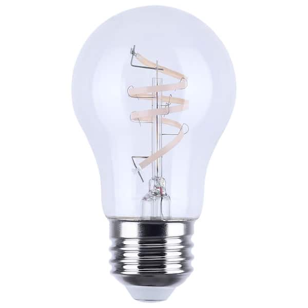 40-Watt Equivalent 3000K A15 Medium Base Clear with Gray Coil Filament A-Style LED Light Bulb 120-Volt (24-Pack)