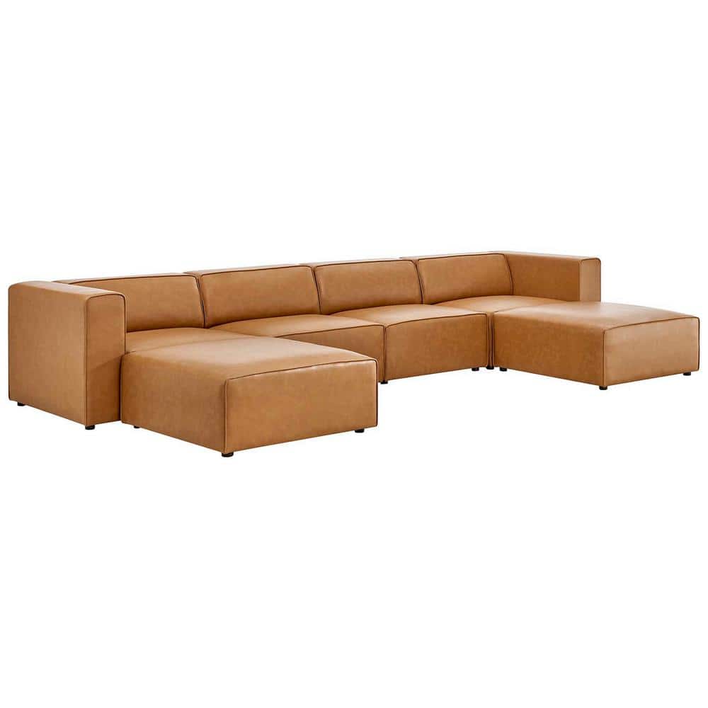 Mingle 6-Piece Tan Sofa Faux Leather Set price history on PriceWatchPro