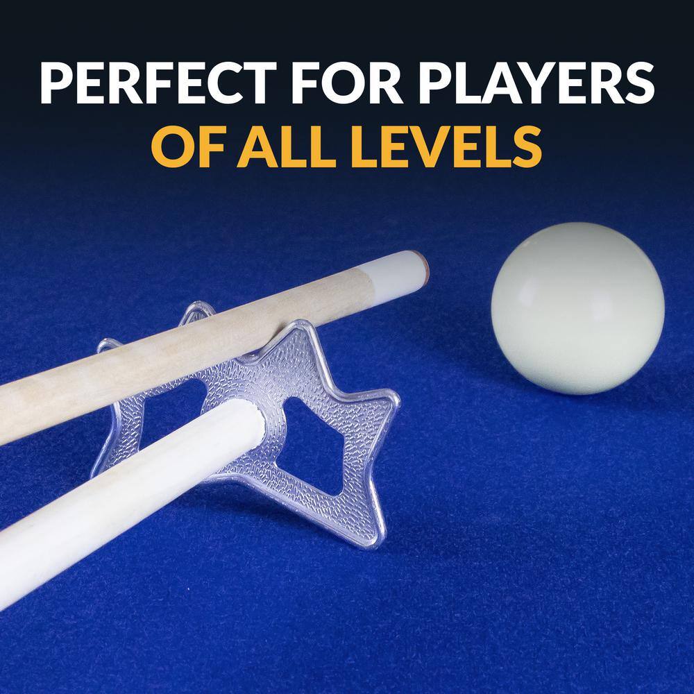 Deluxe Black Wood Billiards Accessory Kit with Cues and Balls