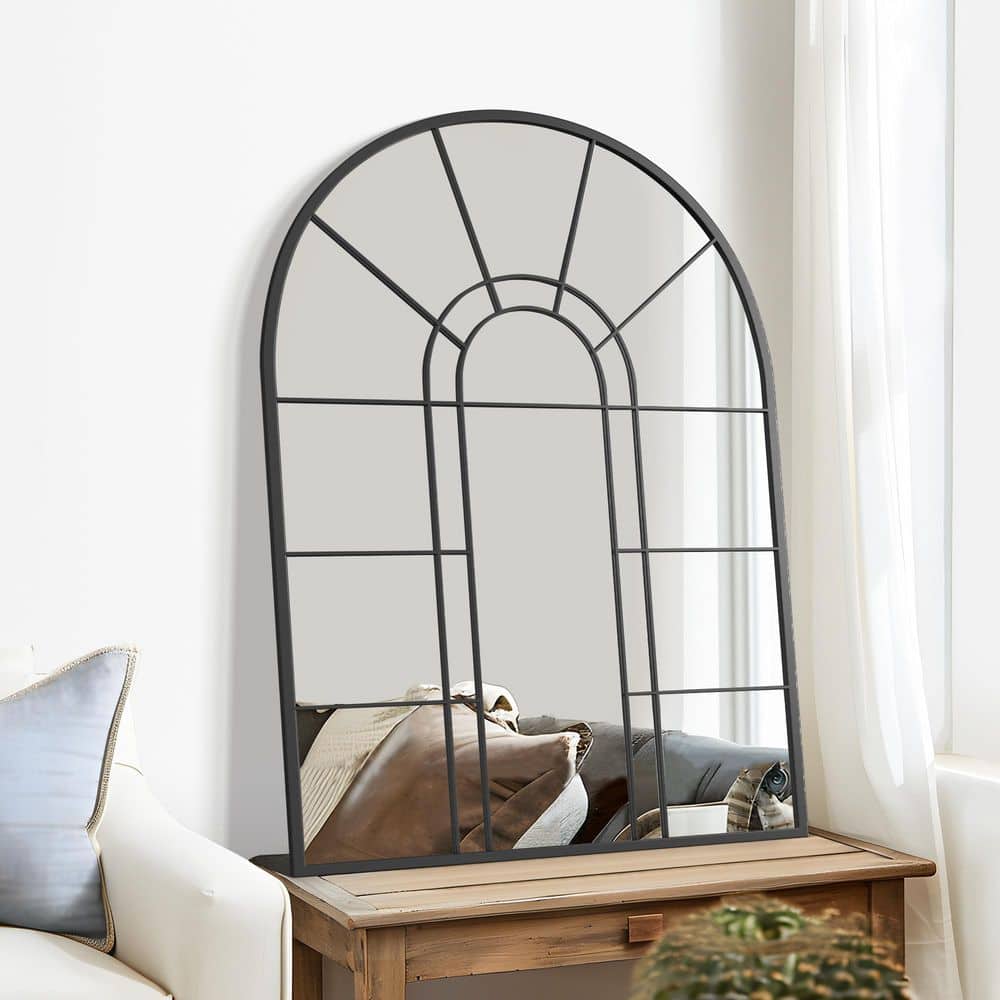 1-Piece Black 27 in. W x 41 in. H Right Angled Rectangular Window Framer Iron Framed Wall Mirror price history on PriceWatchPro