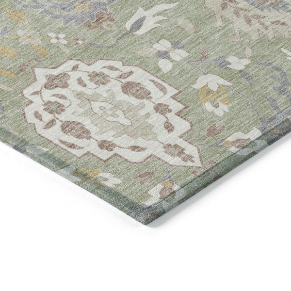 Chantille Machine Washable Indoor/Outdoor Abstract ACN1026 Aloe 8 ft. x 10 ft. Area Rug