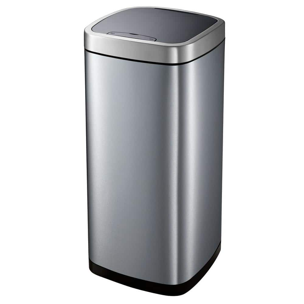 EKO Stainless Steel Semi-Round Motion Sensor Bin 47L