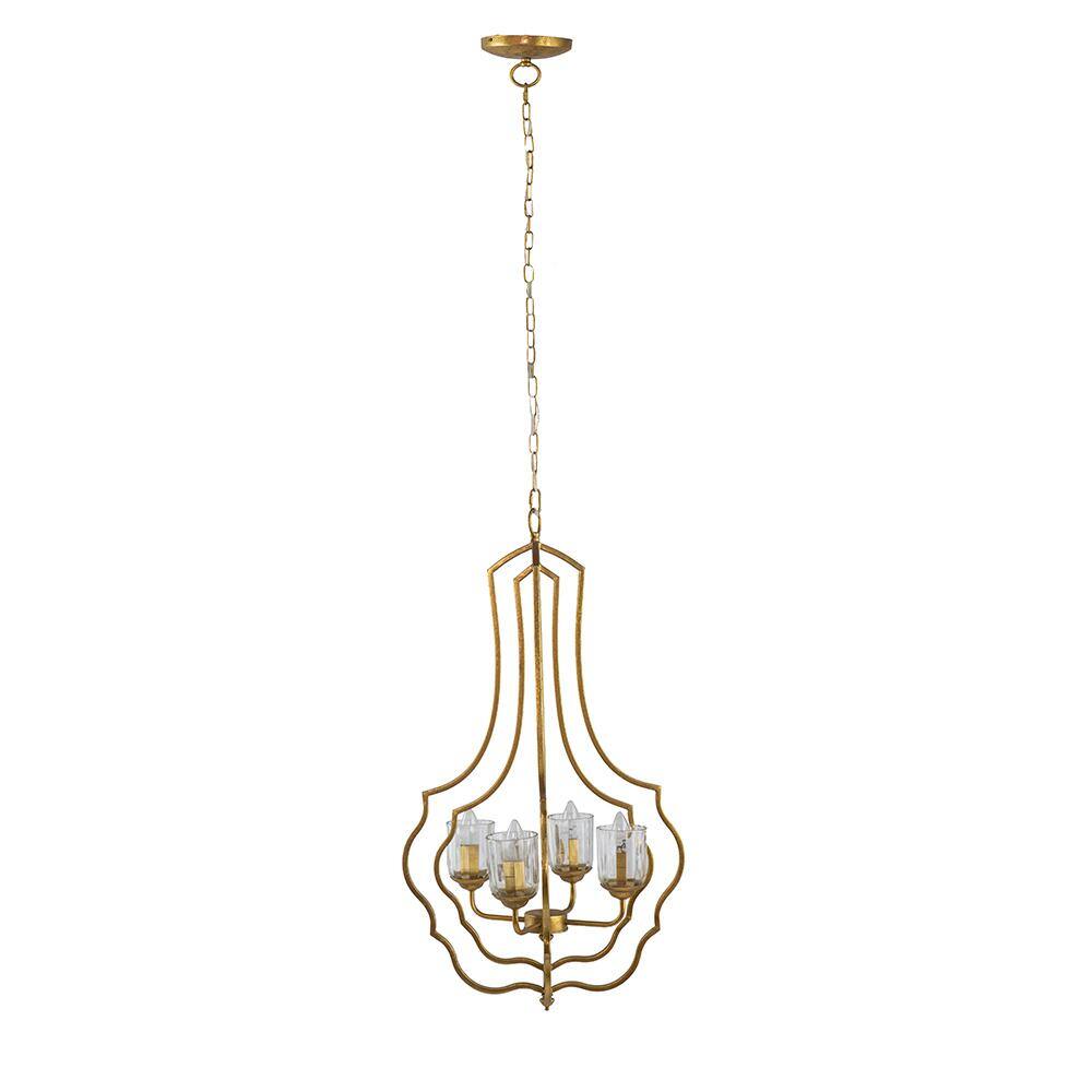 60-Watt 4-Light Metal Chandelier Modern Pendant Lighting for Kitchen Dining Room No Blub E12 price history on PriceWatchPro