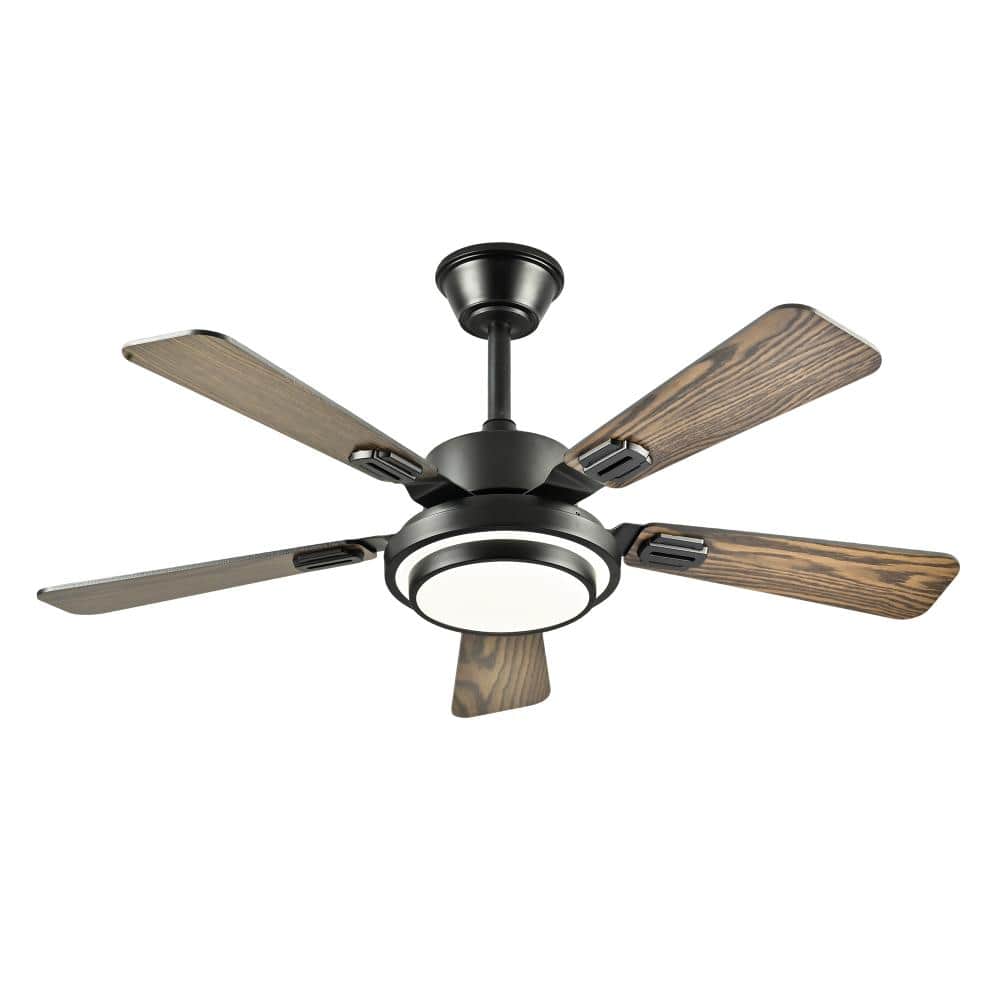 42 in. LED Indoor Downrod Modern Style Black Ceiling Fan with Lighting Kit and RGB Function price history on PriceWatchPro