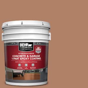 5 gal. #S210-5 Cider Spice Self-Priming 1-Part Epoxy Satin Interior/Exterior Concrete and Garage Floor Paint