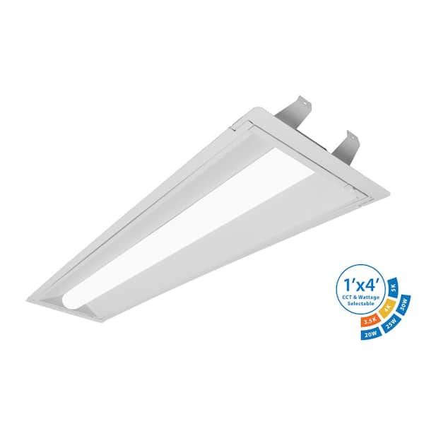 NICOR TAR Select 1 ft. x 4 ft. 250-Watt Equivalent Integrated LED White Troffer