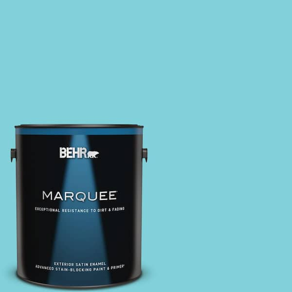 BEHR MARQUEE 1 gal. #P470-3 Sea of Tranquility Satin Enamel Exterior Paint & Primer