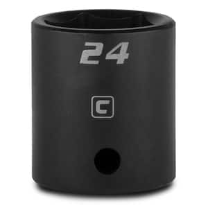 1/2 in. Drive 24 mm 6-Point Metric Shallow Impact Socket