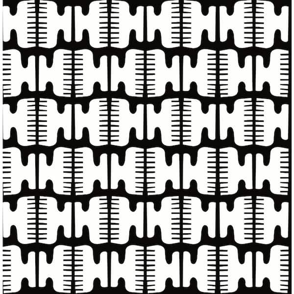 NuWallpaper Black Shift Peel and Stick Wallpaper