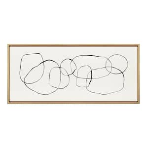Dancing Circles by Teju Reval Framed Abstract Printed Glass Wall Art Print 40.00 in. x 18.00 in.