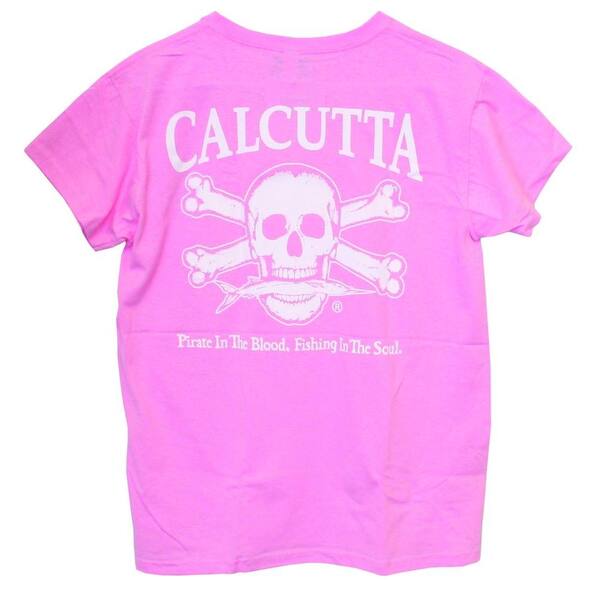Calcutta Adult Small Original Logo Short Sleeved T-Shirt in Pink
