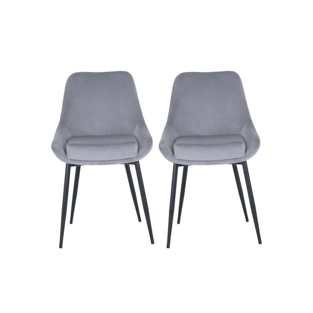Silverpark Grey Kitchen Chair Modern Upholstered Dining Chairs, Desk