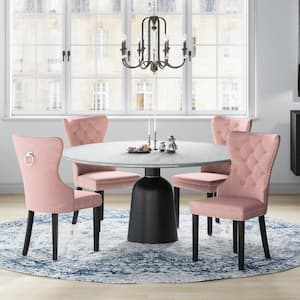 Brooklyn Pink Tufted Velvet Dining Side Chair (Set of 4)