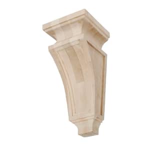 5 in. x 2-7/8 in. x 2-7/8 in. Unfinished X-Small North American Solid Hard Maple Mission Wood Corbel