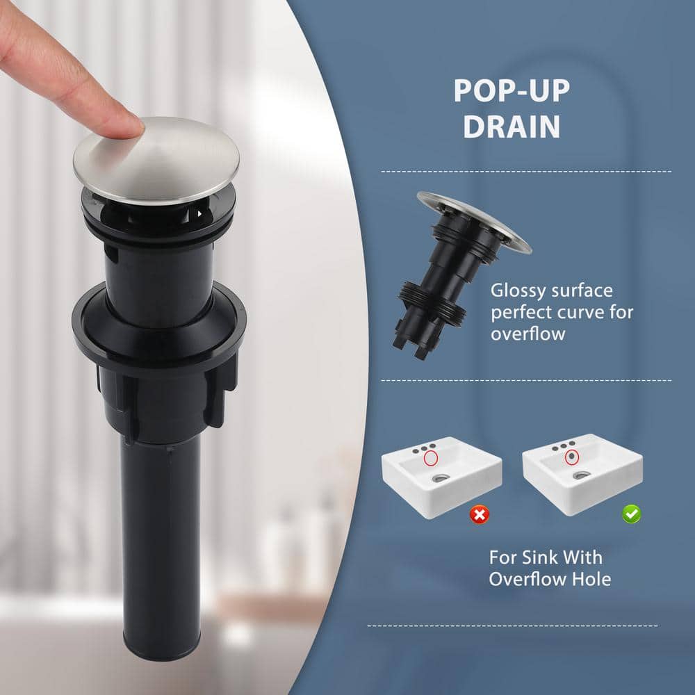 Brushed Nickel 8-Inch Widespread Double Handle Bathroom Faucet Set