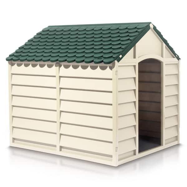 Starplast Large Outdoor Plastic Dog Kennel Shelter Winter House Durable  Mocha 7290013856050