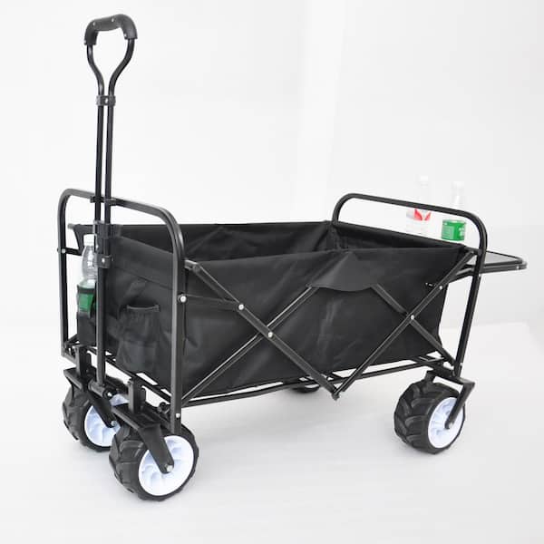 Unbranded 4.5 cu. ft. Black Fabric Folding Garden Cart