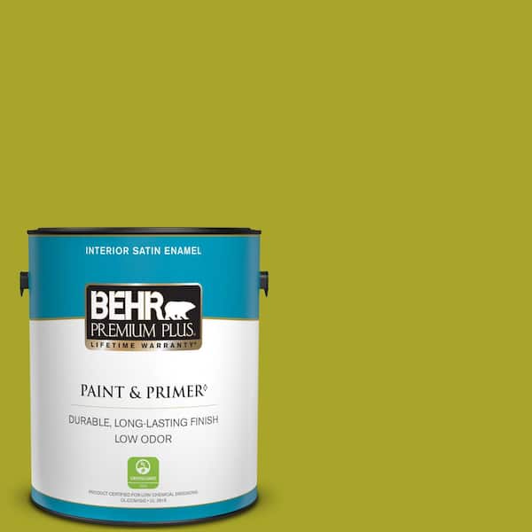 BEHR PREMIUM PLUS 1 gal. #P340-7 Venom Satin Enamel Low Odor Interior Paint & Primer