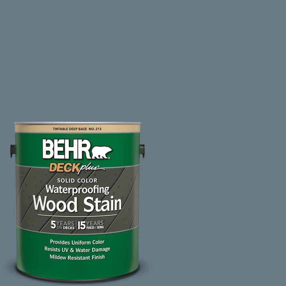 1 gal. #N490-5 Charcoal Blue Solid Color Waterproofing Exterior Wood Stain