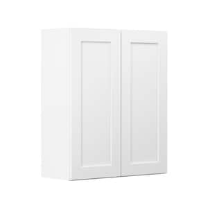Denver White Painted Shaker Stock Ready to Assemble Wall Kitchen Cabinet (27 in. x36 in x12 in)