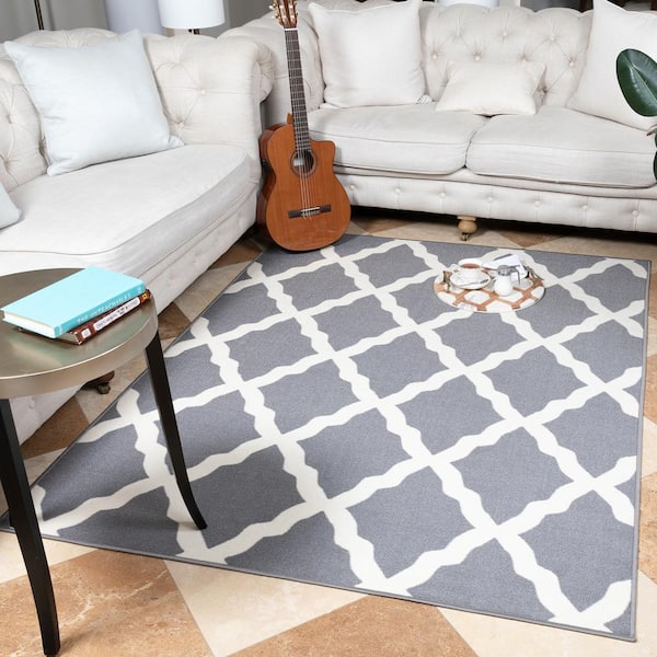 Tru Lite Non-Slip Mat for Area Rugs | Extra Strong Grip Carpet Pad | 3' x 5', White